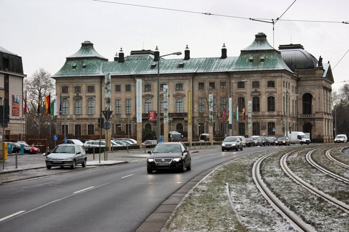 Palais im Volksparks at Sunset