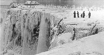 замерзший ниагарский водопад фото
