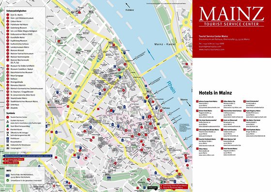 Detailed map of Mainz 2