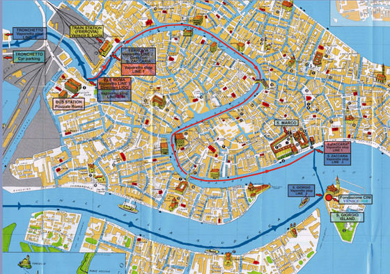 Large map of Venice 1