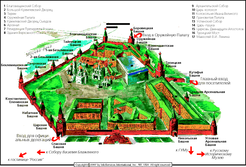 схема московского кремля