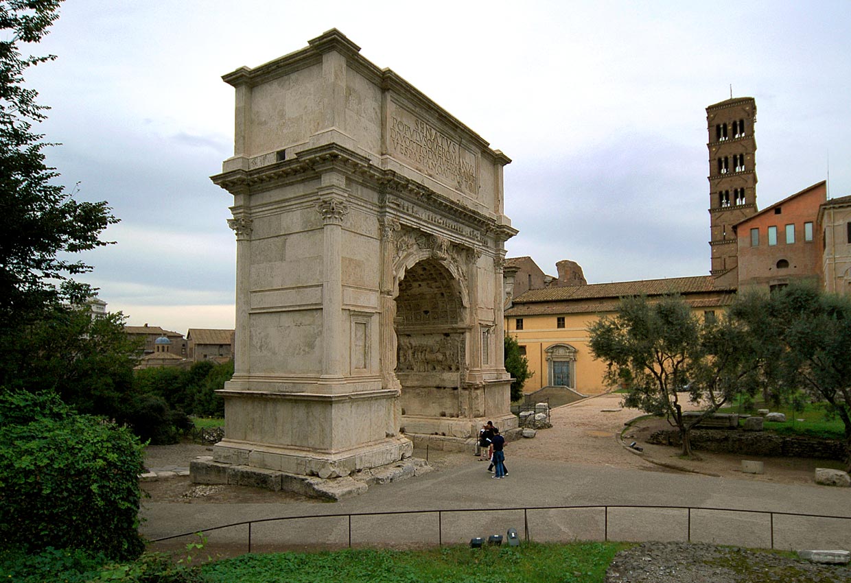 римская арка Константина вид сбоку фото