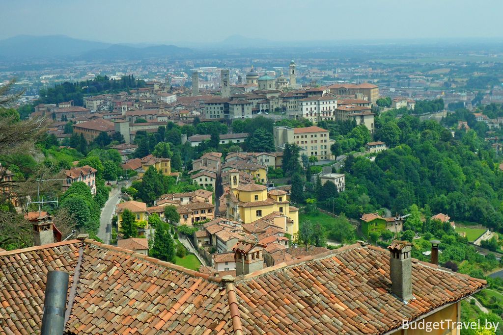 Панорама Бергамо с обзорной площадки