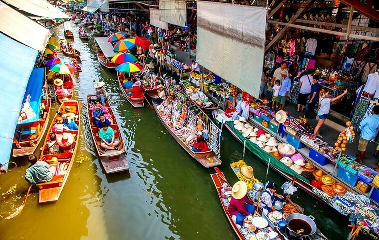 Плавучие рынки Таиланда
