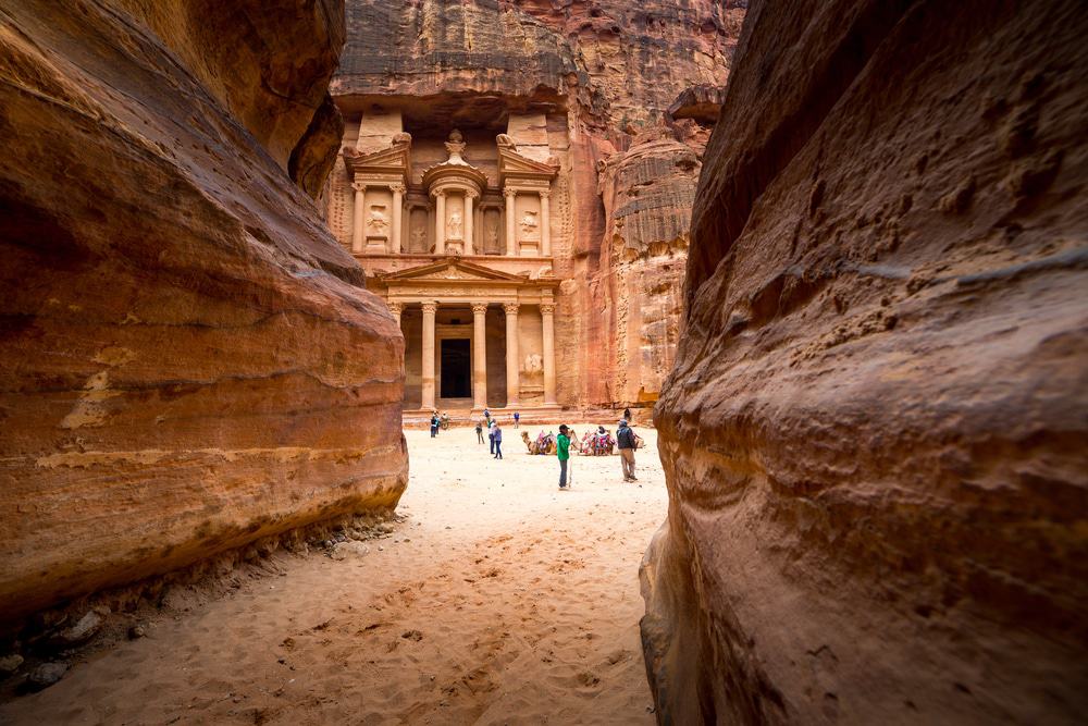 Ancient temple in Petra, Jordan