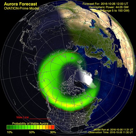 Where to see the Aurora tonight, according to Aurora Forecast
