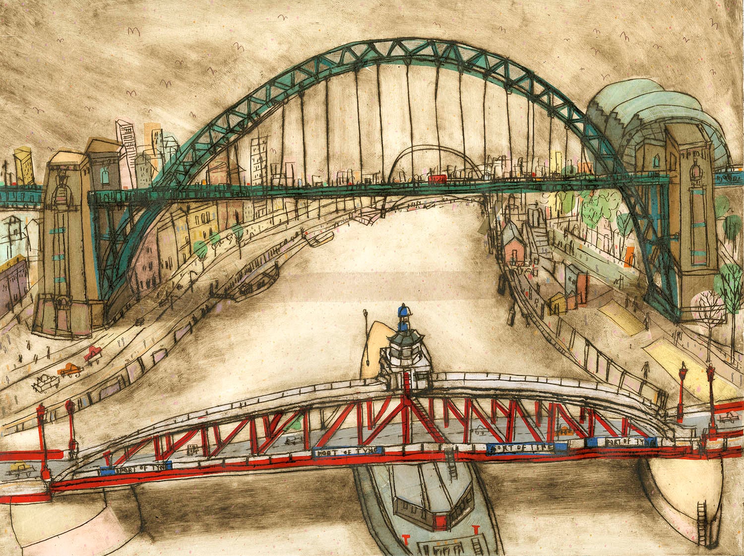 Модульная картин мост Newcastle