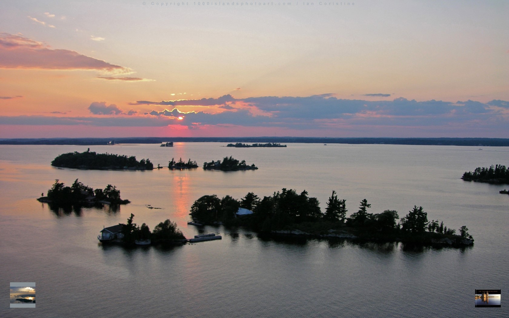 October 7, 2006:  The stretch of the St Lawrence River just east of Lake Ontario is known as the Thousand Islands region for fairly obvious reasons.  Lots and lots of islands...