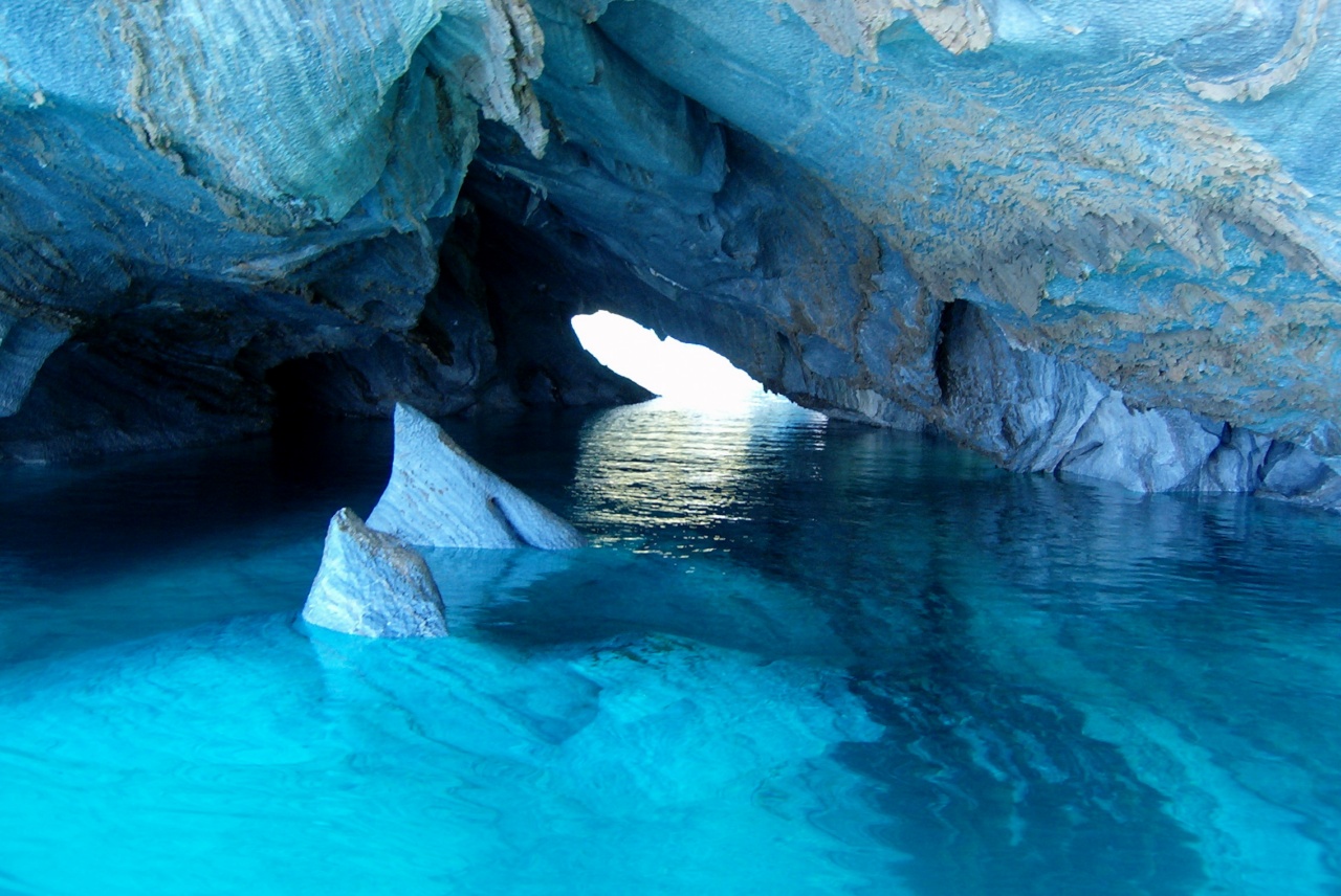 Marble caves in Town Rio Tranquilo.