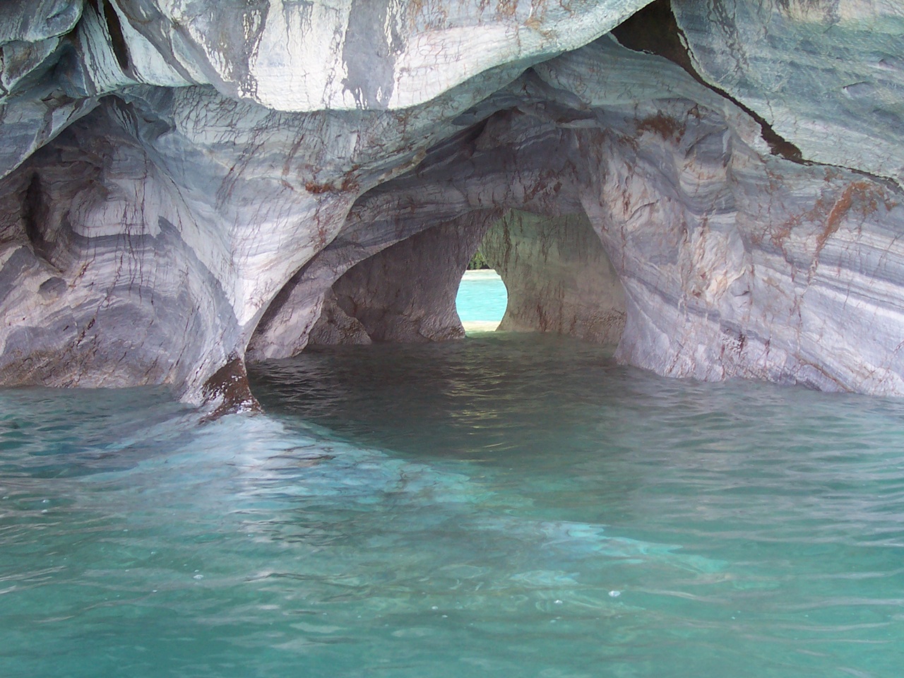 Marble caves in Town Rio Tranquilo.