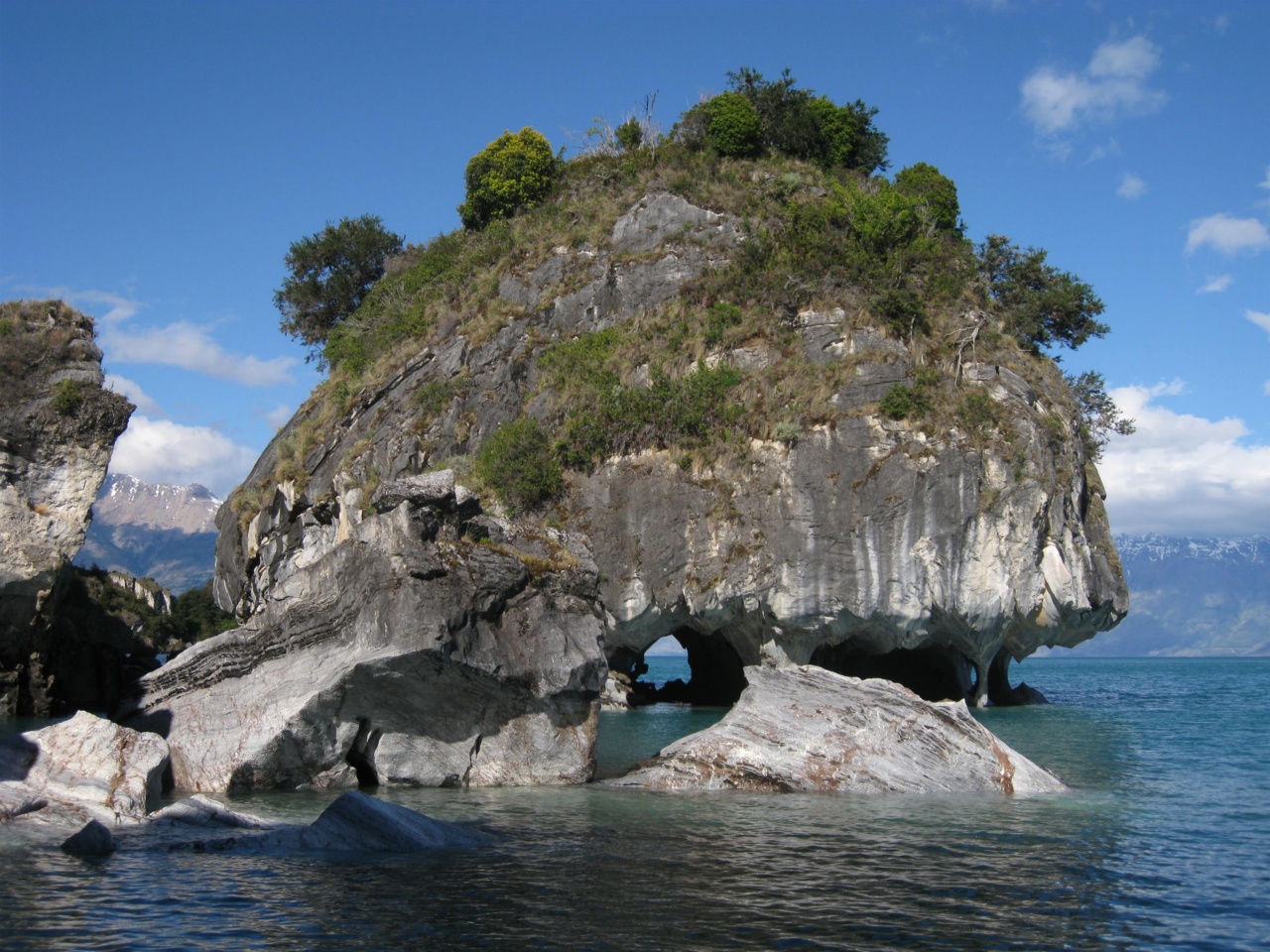 Marble caves in Town Rio Tranquilo.