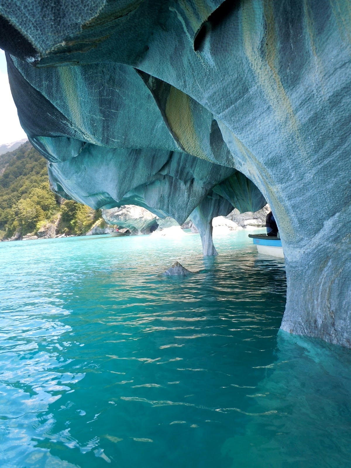 Marble caves in Town Rio Tranquilo.