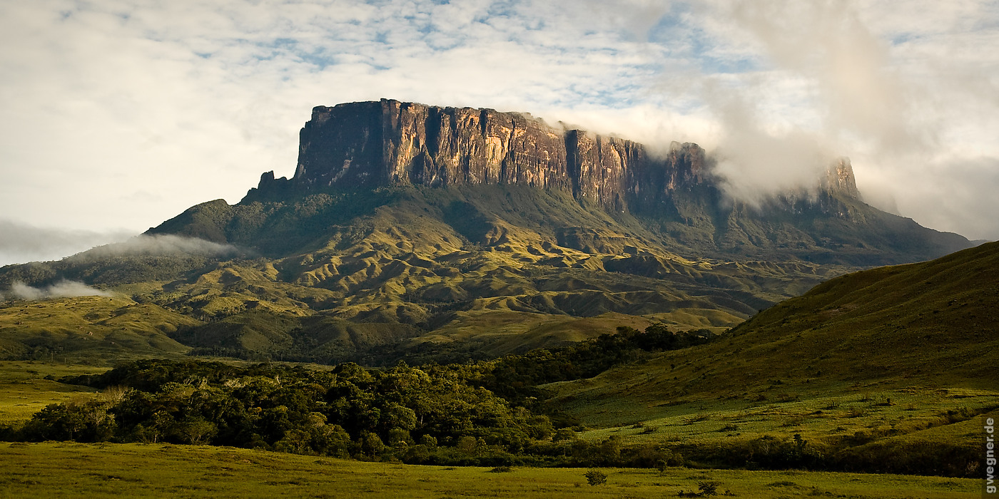 Aerial image of Tepuis, Venezuela South America: Mount Roraima (