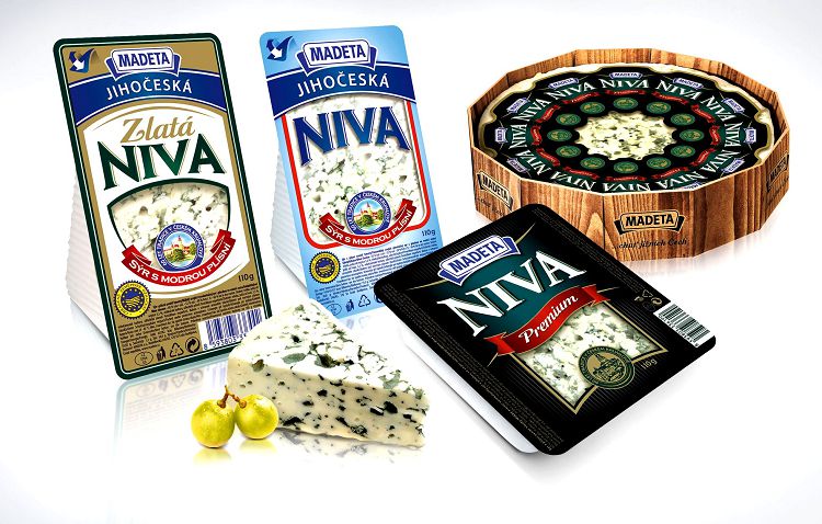 Чешский сыр Нива продается в различных упаковках