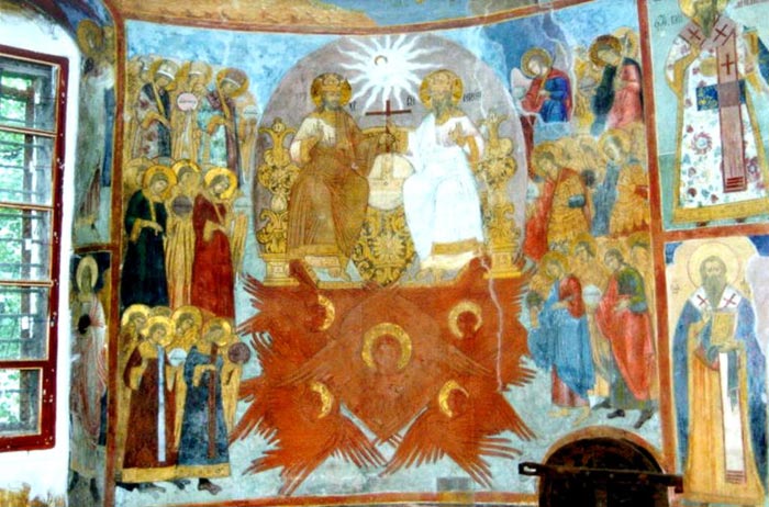 Вознесение Богоматери - роспись в Храме Рождества Христова