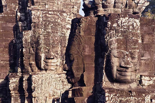 Stone Heads of Bodhisattva Avilokiteshvara, Bayon temple, Angkor, Cambodia
