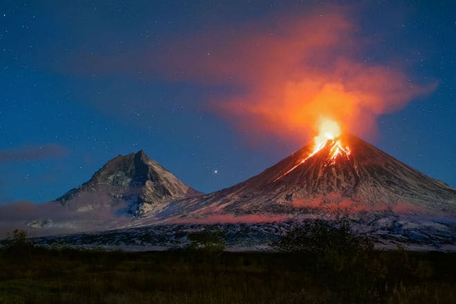 Извержение Ключевского вулкана