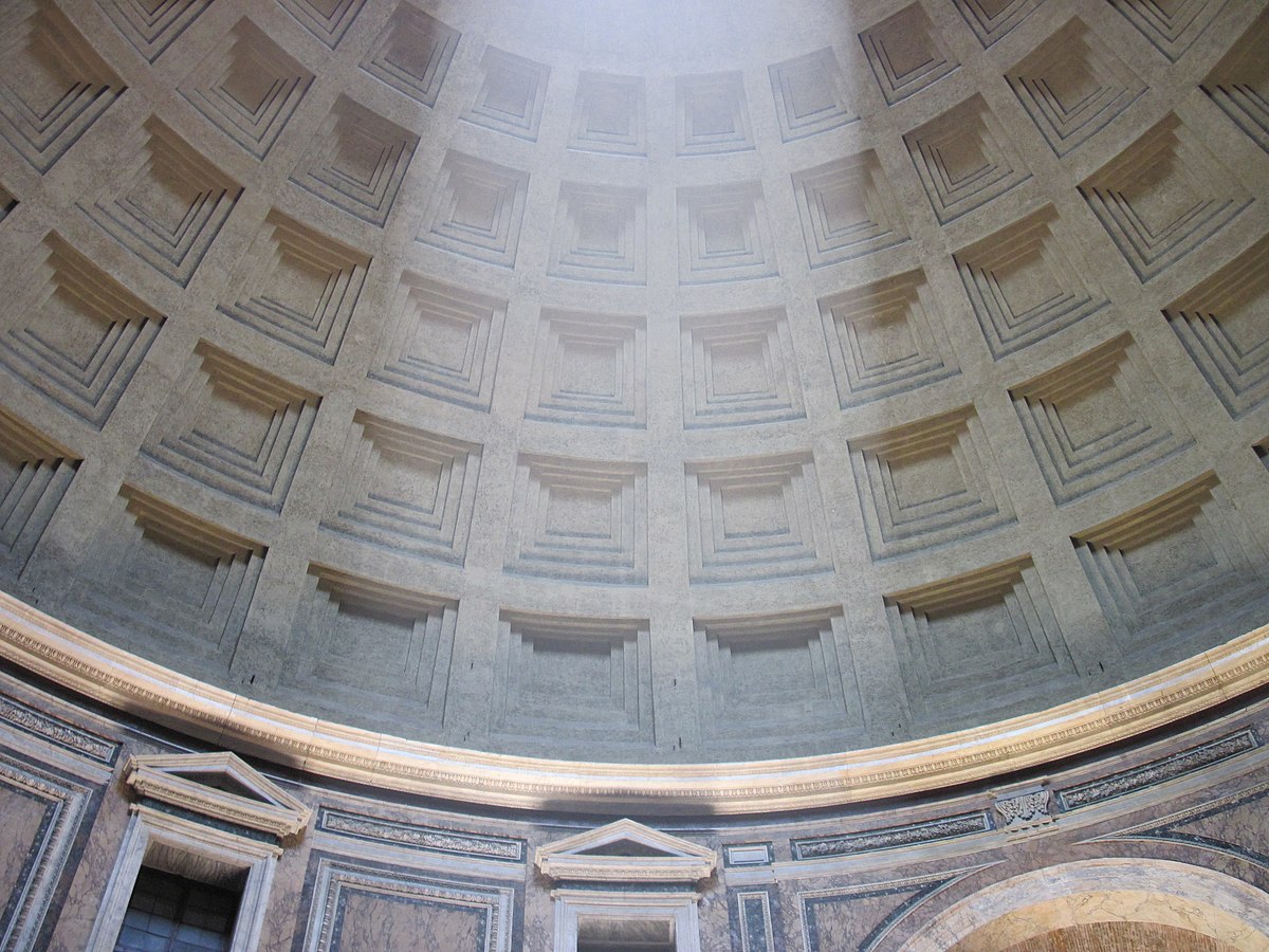 Пантеон в Риме. Beam in the dome of the Pantheon.jpg